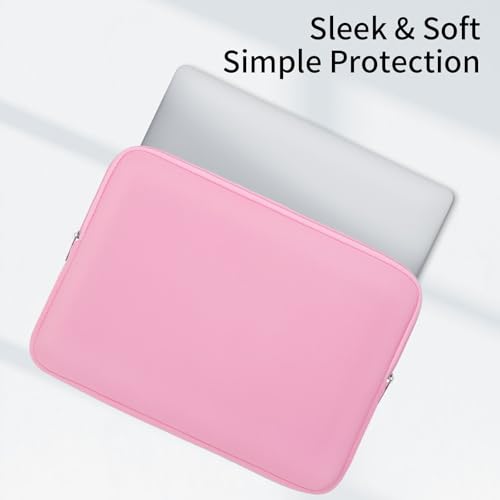 RAINYEAR 13 Inch Laptop Sleeve Compatible with 13.3" MacBook Air/Pro M1 M2 M3 M4 M5 A3449 A3240 A3113 A2681 A2338 Carrying Computer Bag Protective Cover Case (Pink) - color: Pink, size: 13"