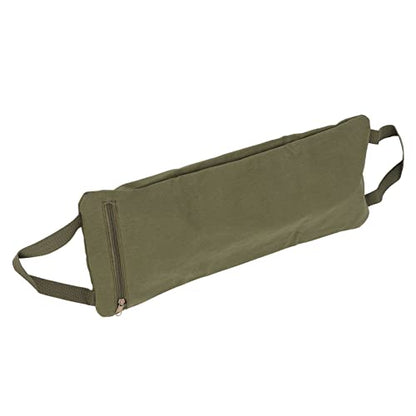 Green Yoga Sand Bag with Handle, Portable Fillable Yoga Canvas Sandbags for Workout, Adjustable Weighted Sandbag for Yoga Training and Pilates, Durable 12OZ Canvas Materia