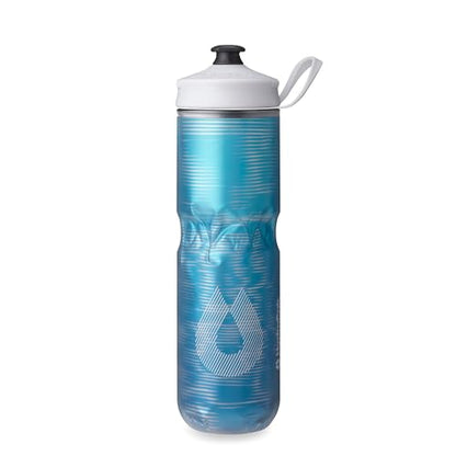 HydraPak | Polar Bottle - Polar Sport Insulated Water Bottle - BPA-Free, Sport & Bike Squeeze Bottle with Handle (Pulse Blue, 700ml / 24oz) - color: Pulse Blue, style: 24oz/700ml