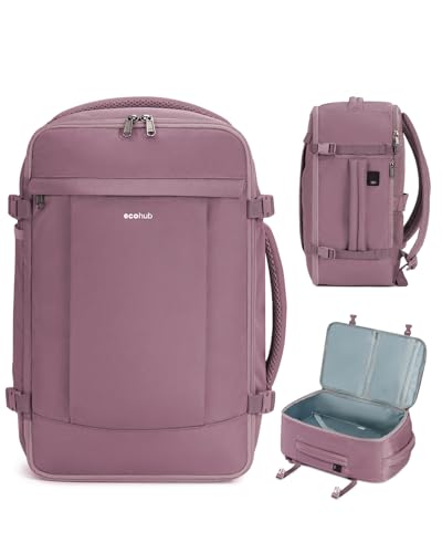 ECOHUB Travel Backpack Airlines Approved Personal Item Bag Carry On Backpack - color: Pink-2, size: 18 inch underseat