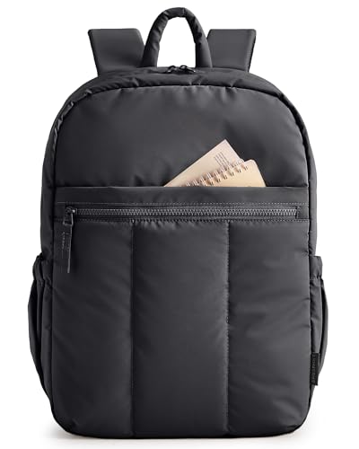 BAGSMART Backpack for Women, Travel Backpack with Large Side Pocket, 15.6 Inch Work College Backpack Purse, Waterproof Business Teacher Laptop Bag, Black - color: 15.6 In-black, size: Standard 15.6 Inch