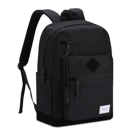Chase Chic School Backpack for Men Women,Water Resistant Bookbag/Schoolbag/Daypack for Teen Boys Girls High School,College,Work,Travel All Black - color: All Black