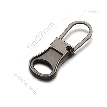 Mizeer Small Zipper Pulls for Clothing, Perfect for Small Hole Zippers, Detachable Zipper Pull Tab Replacement for Clothing Jackets Boots Purse 4PCS Gunblack - color: 4pcs GunBlack