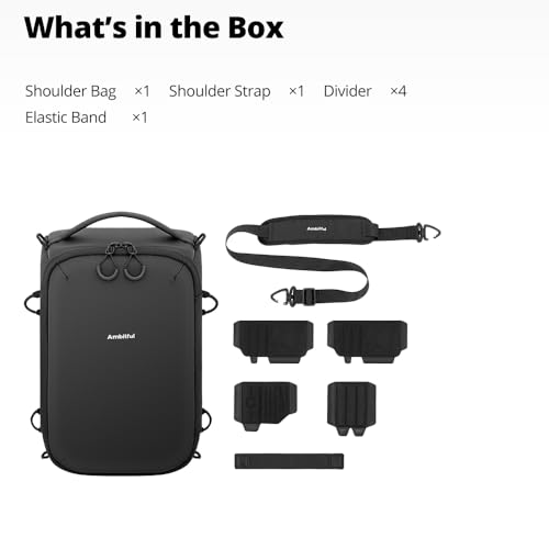 AMBITFUL Small Camera Cube Insert for Backpack, Waterproof Padded Camera Insert with Dividers for Travel Photography Gear Organizer (5.5L)