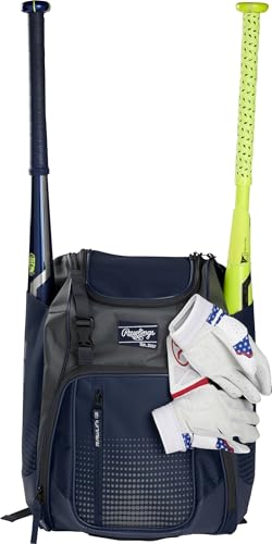 Rawlings | FRANCHISE Backpack Equipment Bag | Baseball/Softball | Rec/Travel | Multiple Styles - color: Navy
