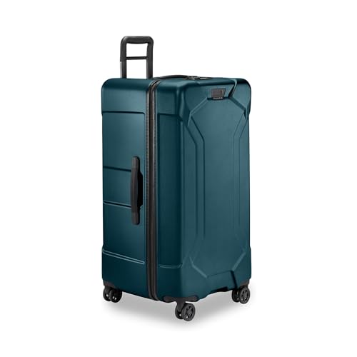 Briggs & Riley 32 Inch Extra Large Trunk Checked Luggage - Maximum Capacity Hard Shell Heavy Duty Travel Suitcase with 360-Degree Spinner Wheels - TSA Lock - Torq Collection - Ocean - color: Ocean, size: 32"