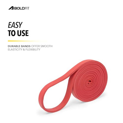 Boldfit heavy resistance band workout exercise and stretching pull up bands home exercise bands for gym men women resistance bands bands - style: Red: 7–15 kg