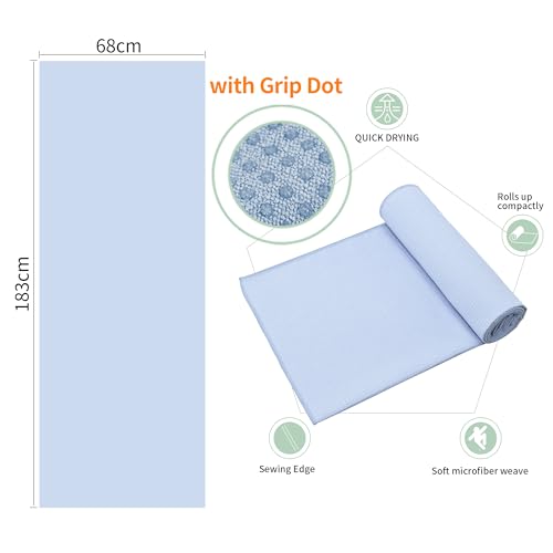 2 Pack Hot Yoga Towel with Grip Dot, Non-Slip Mat Towel,Yoga Mat Towe Sweat Absorbent Towel for Hot Yoga,Bikram, Pilates