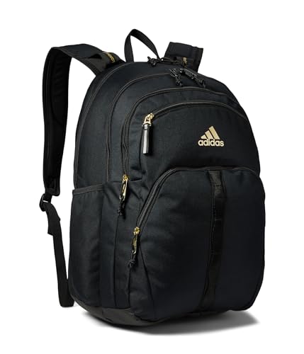adidas Prime 7 Backpack for Laptop, School and Travel, 37L - color: Black/Gold Metallic/2