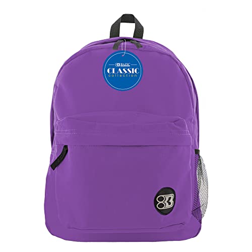 BAZIC 1057 Classic Backpack, Purple, 17" - color: Purple, size: 17"