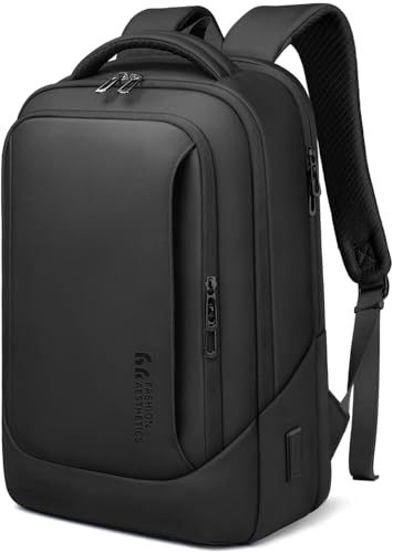 hk Laptop Backpack for Men with USB Charging Port Water-Resistant for 17.3 Inch Computer Bag Durable High-Tech Daypack Casual Backpack for Business Work College Weekender Travel- Black - color: Black, size: 17.3 inch
