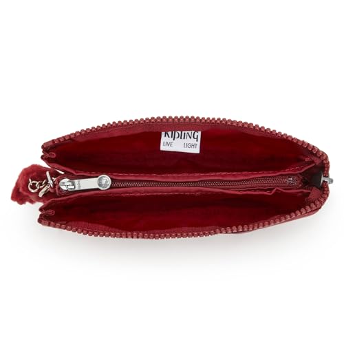 Kipling Women's Creativity Large Pouch, Versatile Cosmetics Kit, Lightweight Travel Organizer - color: Funky Red, size: 7.25''L x 4.25''H x 1.5''D