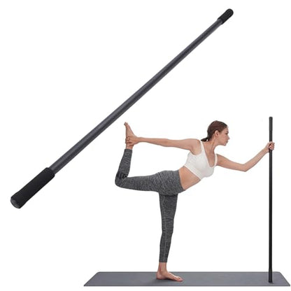 Marhynchus Yoga Stretch Stick Yoga Stick Posture Corrector Exercise Adjustable 30 45 60 Inches with 4 Steel Rods & Foam Handles for Stretching Flexibility