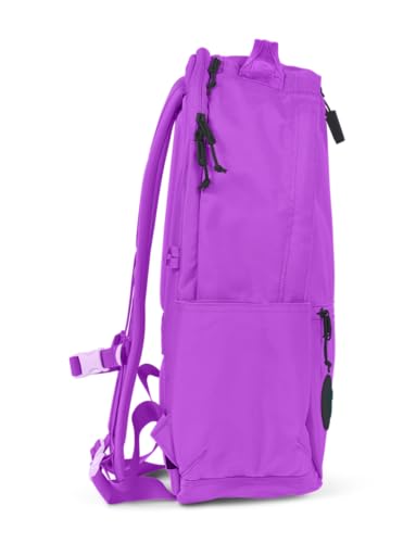 Baboon to the Moon City Backpack – Water-Repellent 16" Laptop-Friendly Backpack, Work, Travel, Gym Bag for Men & Women (Electric Purple) - color: Electric Purple