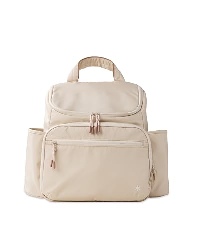 Skip Hop Diaper Bag Backpack with Portable Changing Pad Adjustable Pocket for 30 oz. Tumblers 9 Total Pockets Insulated Packing Cubes Luggage Sleeve & Stroller Straps Fits a 14” Laptop Forma Next Oat - color: Forma Next Oat