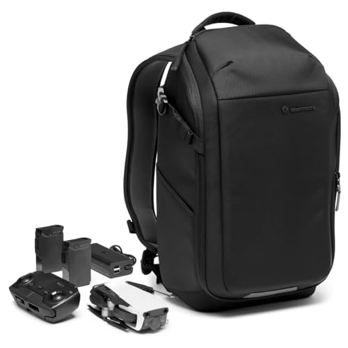 Manfrotto Advanced Compact III Camera Backpack for Camera and Laptop, Camera Backpack for Mirrorless with Lenses, with Interchangeable Padded Dividers and Tripod Attachment - style: Backpack,travel