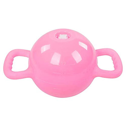 Water Filled Kettlebells, Adjustable Weight Fitness Equipment, Eco-Friendly PVC Kettlebell with Non-Slip Handle for Home Yoga Pilates Full Body Workout, 1.2-12 lb (Pink)