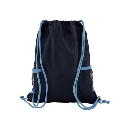 Messi Boys Lifestyle Drawstring Bag, Front & Water Bottle Pocket, Dark Blue