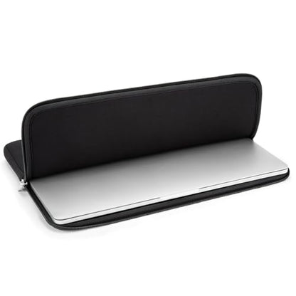 RAINYEAR Laptop Sleeve Case Compatible with 13.3 Inch Notebook Computer Tablet Chromebook 14" MacBook Pro/Max M1 M2 M3 M4 M5 Soft Cover Protective Case Zipper Carrying Bag (Black) - color: Black, size: 13"-13.3"