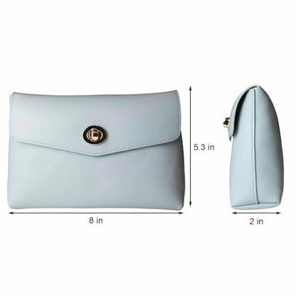 Cosmetic Bag Travel Makeup Pouch Travel Organizer, Zipper Pouch Bags for Women Vegan Leather (No Text, Blue) - color: Blue