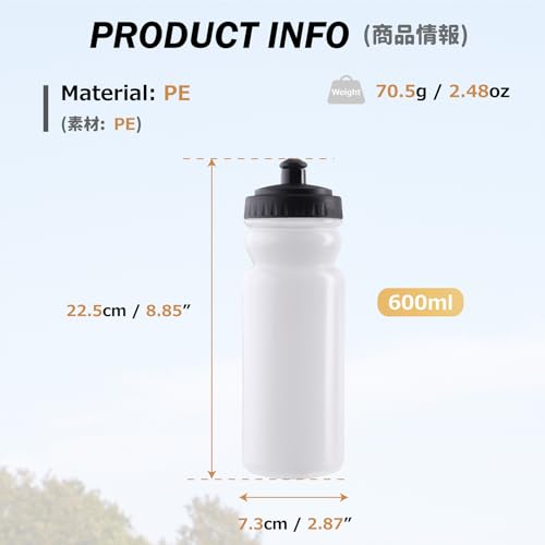 Azarxis TPU Soft Flask Collapsible Water Bottle Running Folding Gel Water Reservoir Handheld for Hydration Pack Hiking Cycling Climbing Jogging Marathon Trail Race - color: #06 White - 600ml - 1-pack