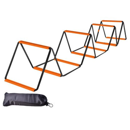Agility Ladder Soccer Agility Ladder Football Speed Ladder Workout Agility Ladder Carbon Steel Foldable Suitable for Adults Athletes Coaches Team TRAI - size: 10 Grids With Bag