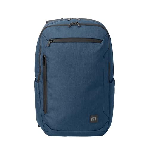 TravisMathew Duration Backpack with Laptop Sleeve, Water-Resistant Bag for Work, Travel & Hiking, Navy Heather - color: Navy Heather