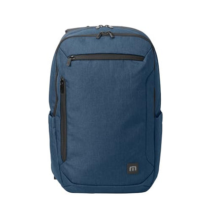TravisMathew Duration Backpack with Laptop Sleeve, Water-Resistant Bag for Work, Travel & Hiking, Navy Heather - color: Navy Heather