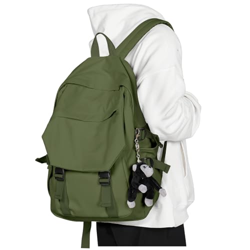 coowoz Lightweight School Backpack College Laptop Backpack for Men Women Travel bag High Middle School Bag Bookbag for Boy Girls - color: Green, size: Small