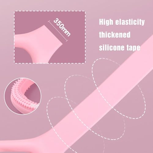 2-Pack Figure 8 Resistance Band, Silicone Resistance Bands with Handles, 20 LB for Yoga & Arm Workouts - color: Gray*Purple