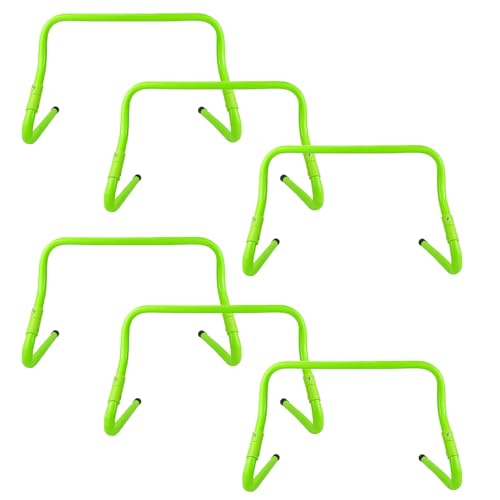 SRNSAEB Kids Adjustable Hurdle 20 15 10 8 6 5 Pcs, Rotatable Pediatric Hurdles with Portable Carry Strap, Park/Backyard/Home Agility Training Equipment Hurdle Set for Students/Preschoolers(6pcs) - size: 6pcs