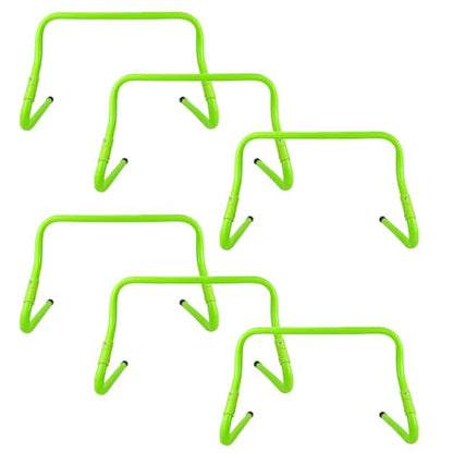SRNSAEB Kids Adjustable Hurdle 20 15 10 8 6 5 Pcs, Rotatable Pediatric Hurdles with Portable Carry Strap, Park/Backyard/Home Agility Training Equipment Hurdle Set for Students/Preschoolers(6pcs) - size: 6pcs