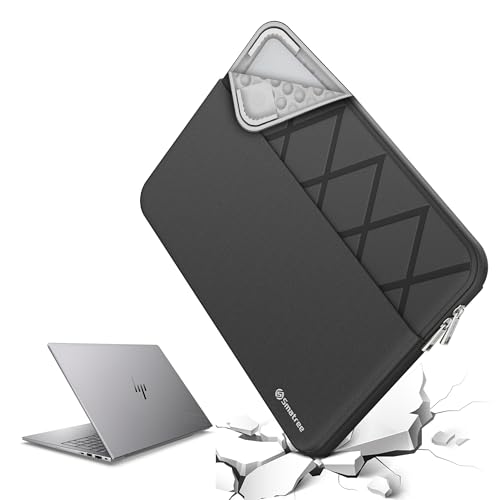 Smatree Laptop Sleeve for 13.5 inch HP Spectre x360 14-ef2047nr/14-ef1047nr/14t-ef200/ef0797nr,Case with Accessory Pocket,YKK Zipper,Patented Shockproof Design(E409) - color: Elite-Black, size: for 13.5 inch Spectre x360 14/14t(E409)