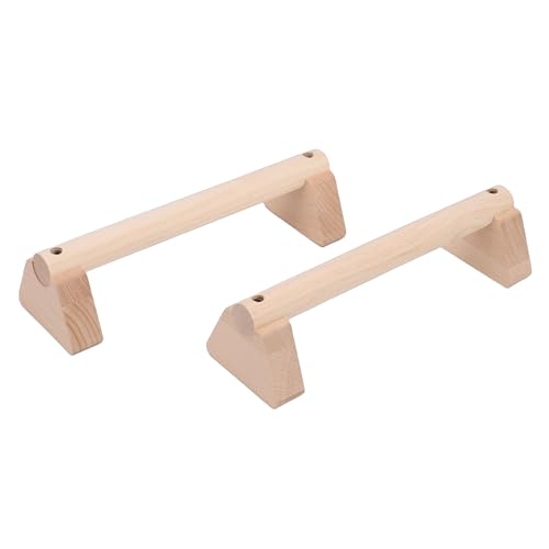 2Pcs Beech Wood Push Up Bars, Versatile Design for Inverted Push Ups Parallel Bar Support Balance Beam, with Anti Slip Hand Rubbers, for Home Workout Training - size: 30cm