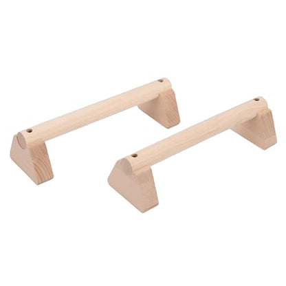 2Pcs Beech Wood Push Up Bars, Versatile Design for Inverted Push Ups Parallel Bar Support Balance Beam, with Anti Slip Hand Rubbers, for Home Workout Training - size: 30cm