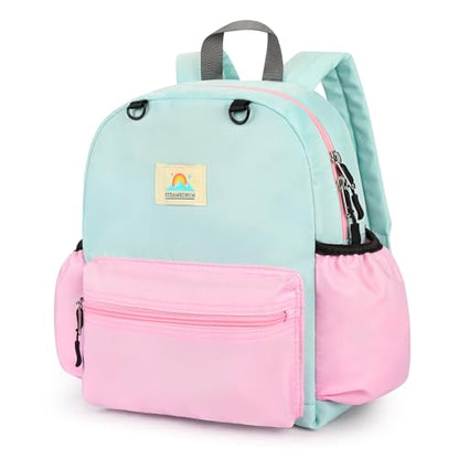 STEAMEDBUN Toddler Backpack for Girls 2-4: Kids Backpack Boys Girls - Preschool Kindergarten Daycare Backpacks - 12 inch - color: Pink&light Green, size: MINI - Age 2-4 (12"H)