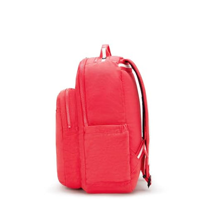 Kipling Women's Seoul 15" Laptop Backpack, Durable, Roomy with Padded Shoulder Straps, Built-In Protective Sleeve - color: Escape Red, size: 12.75''L x 17.25''H x 8''D