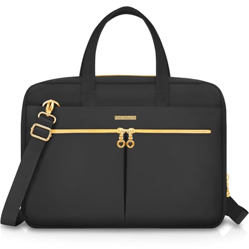 Ferkurn 17 17.3 Inch Laptop Bag Case Women Men Compatible with HP OmniBook Envy Omen Pavilion/LG Gram/Dell Inspiron Precision/Yoga ThinkPad, Carrying Briefcase Messenger Computer Bag 18 inch, Black - color: Black, size: 17-17.3 inch