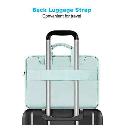 MOSISO 360 Protective Laptop Bag 15.6 inch, 15-16 inch Computer Bag Compatible with MacBook Air 15 inch/Pro 16 inch, HP,Dell,Lenovo,Asus,Notebook, Laptop Carrying Case with Strap&Handle, Mint Green - color: Mint Green, size: 16 inch