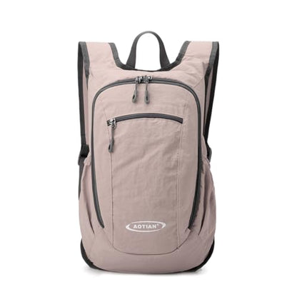 Daypack Unisex Casual Backpack With Large Capacity, Foldable, Lightweight, Durable Outdoor Hiking(Pink) - color: Pink