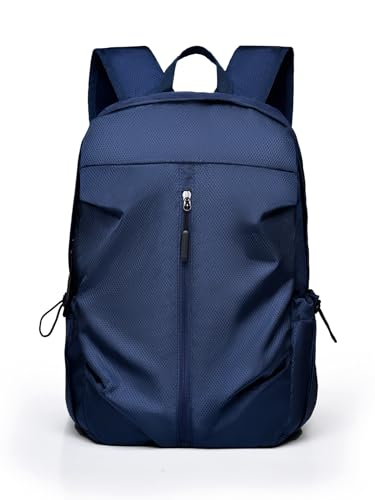 Lightweight Water Resistant Backpack Casual Daypack with Side Pockets for Travel Work Hiking for Men Women(blue) - color: Blue