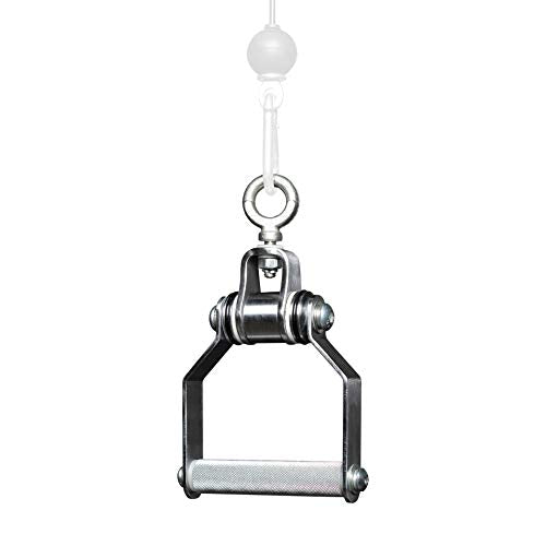REP Fitness LAT Pulldown and Low Row Cable Machine Attachments and Functional Trainer Attachments – Curl Bar, D-Handle, Ankle Cuff, Tricep Rope, Sports Handle, Straight Bar, Row, Chinning Triangle - style: D Cable Handle Pro Style