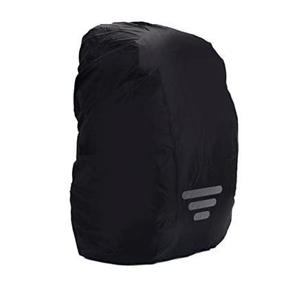 Black Reflective Oxford Cloth Backpack Rain Cover Lightweight for Hiking Fishing Traveling (XL (For 60-70L))