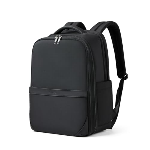 Hanke Expandable Travel Backpack 16 Inch, Full-Open Laptop Backpack Fits 15.6 Inch, Carry On Personal Item Bag with Luggage Strap, Business Work Backpack for Women Men, Black - color: Black, size: 16 Inch