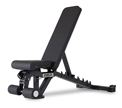Rep Fitness Adjustable Bench – AB-3000 FID – Flat/Incline/Decline - color: Matte Blk