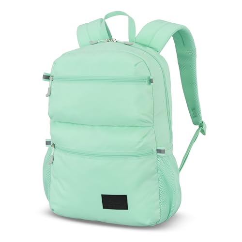 High Sierra Everclass Backpack - Travel or Work Laptop Bookbag with 360° Reflectivity, Dual Water Bottle Pockets & Fits Laptops Up To 15.6”, One Size, BRIGHT MINT - color: Bright Mint