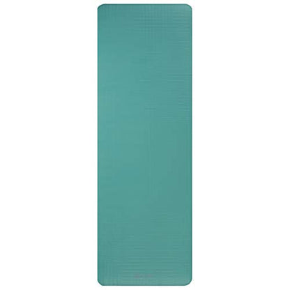 Gaiam Yoga Mat, Pilates & Exercise Mat, Thick Mat 2/5" (10mm) Workout Mat with Easy-Cinch Carrying Strap for Home & Gym Workouts - color: Teal