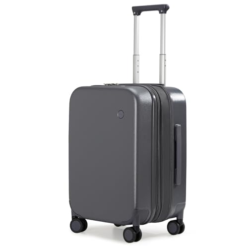 mixi 20 Inch Large Expandable Carry on Luggage Suitcase with Spinner Wheels, Hardside Rolling Travel Suitcase PC with TSA Lock, Rock Gray - color: Rock Gray, size: 20in Expandable