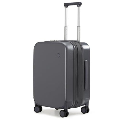 mixi 20 Inch Large Expandable Carry on Luggage Suitcase with Spinner Wheels, Hardside Rolling Travel Suitcase PC with TSA Lock, Rock Gray - color: Rock Gray, size: 20in Expandable