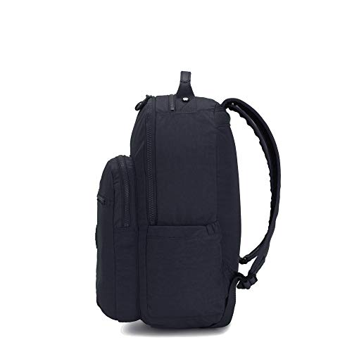 Kipling Women's Seoul 15" Laptop Backpack, Durable, Roomy with Padded Shoulder Straps, Built-In Protective Sleeve - color: Blue Bleu, size: 12.75''L x 17.25''H x 8''D